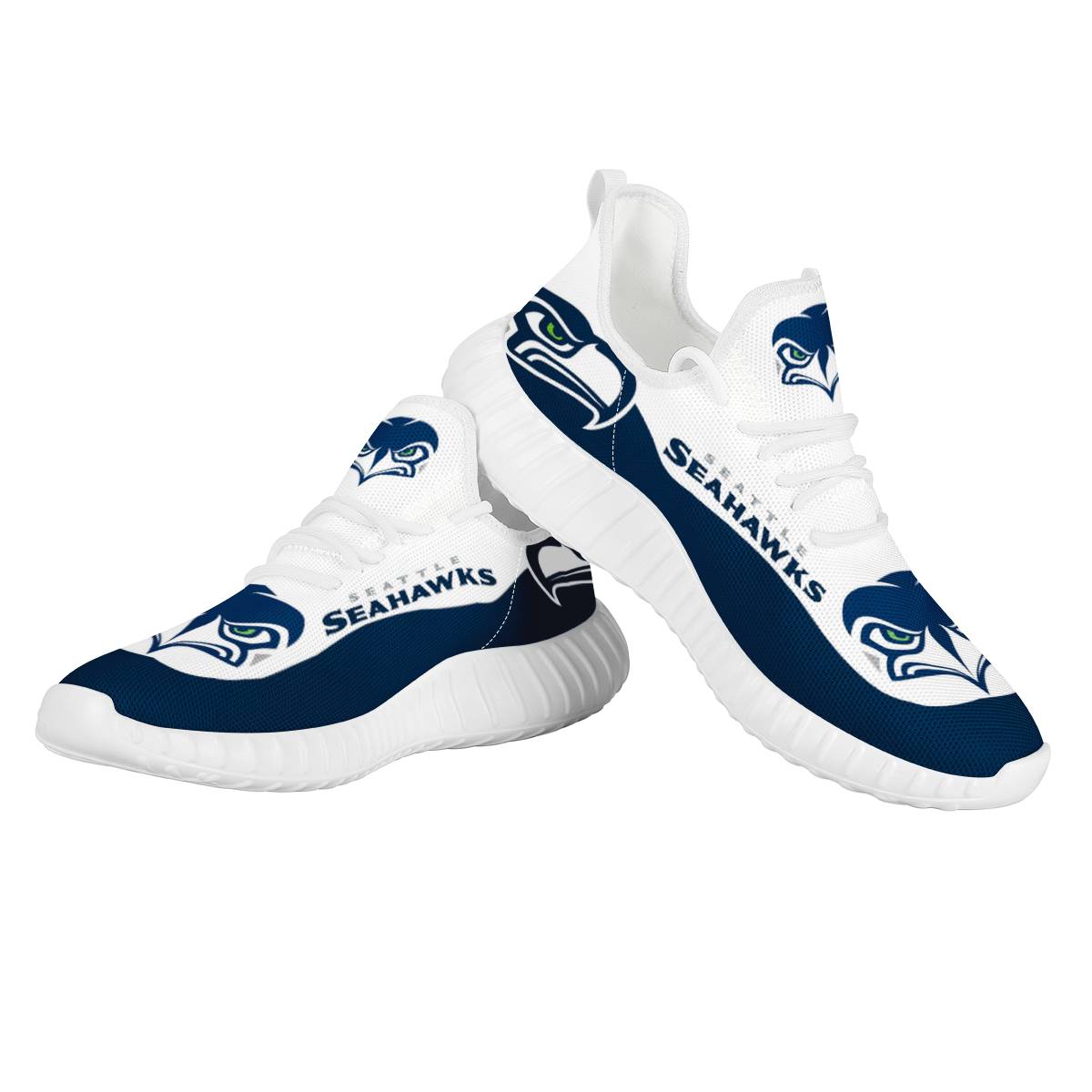 Men's Seattle Seahawks Mesh Knit Sneakers/Shoes 008